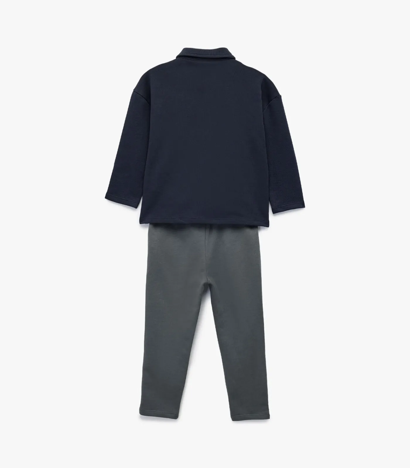 Kinderen Koton Donkerblauw Babyset Katoen Hemd en Broek