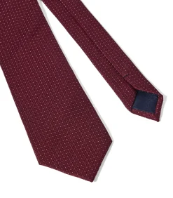 Heren Polo Club Donkerrode stropdas van zijde met -logo