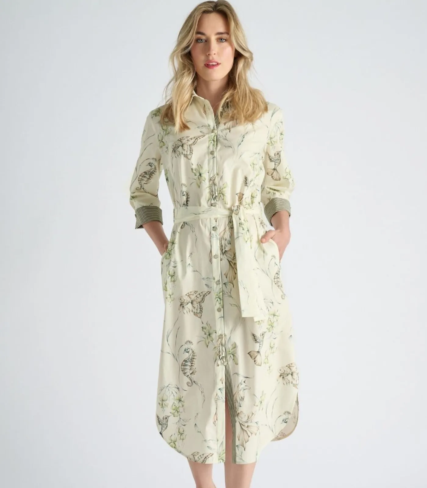 DAMES Marie Méro Doorknoopkleed met originele dierenprint