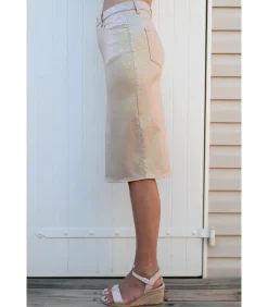 DAMES BLEU D'AZUR DOUC - STRETCH KATOENEN ROK