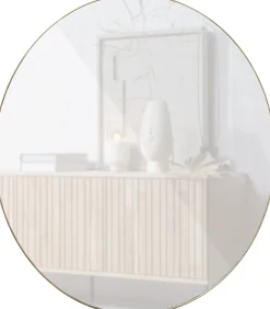 WOOOD Doutzen Spiegel - Metaal - Goud - 115x115x5