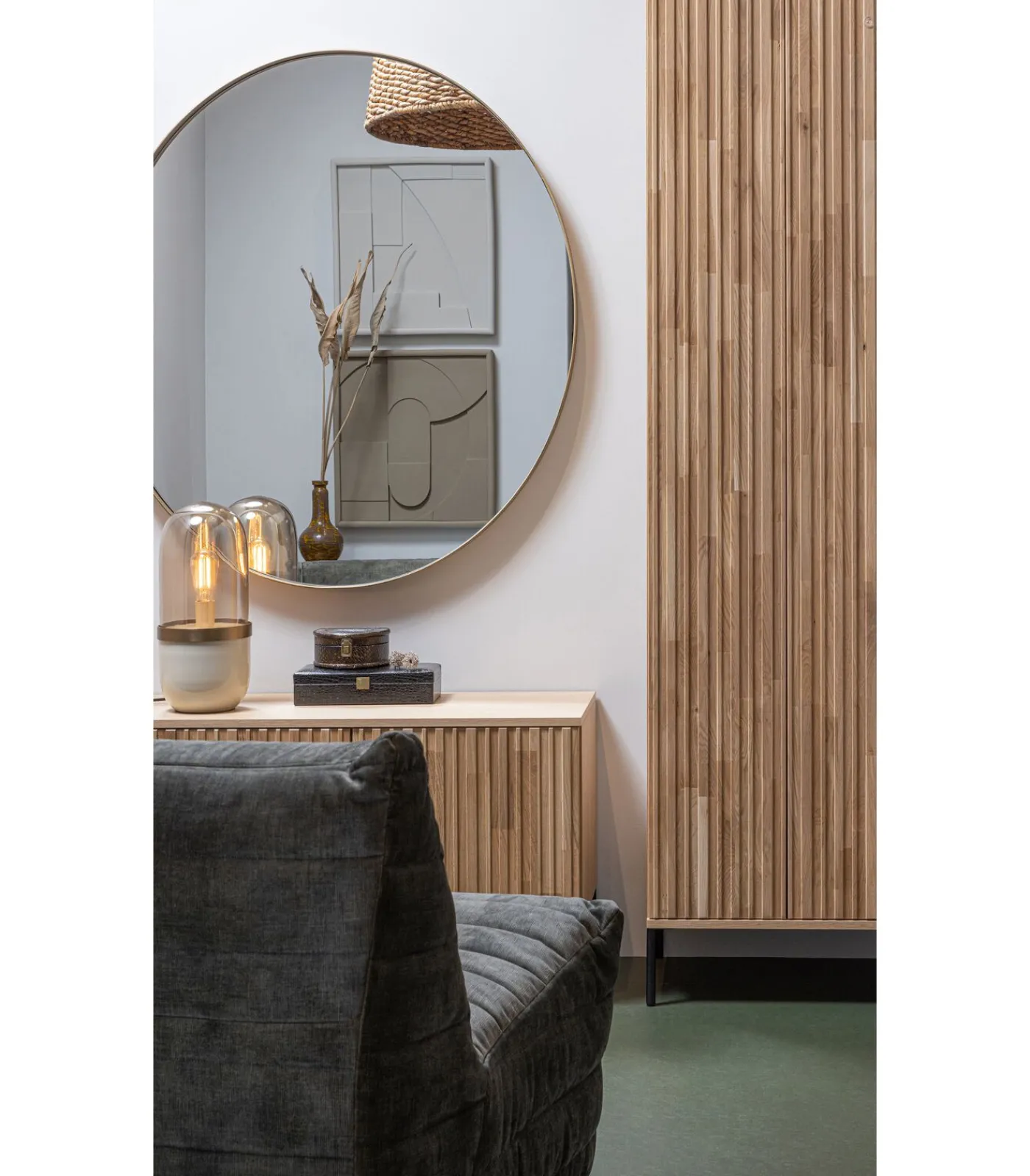 WOOOD Doutzen Spiegel - Metaal - Goud - 115x115x5