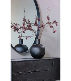 WOOOD Doutzen Spiegel - Metaal - Zwart - 80x80x5