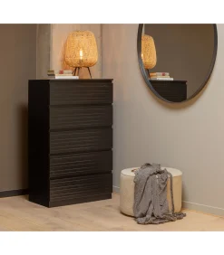 WOOOD Doutzen Spiegel - Metaal - Zwart - 115x115x5