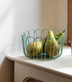 ONA Draadmand 19xH10cm groen Flores