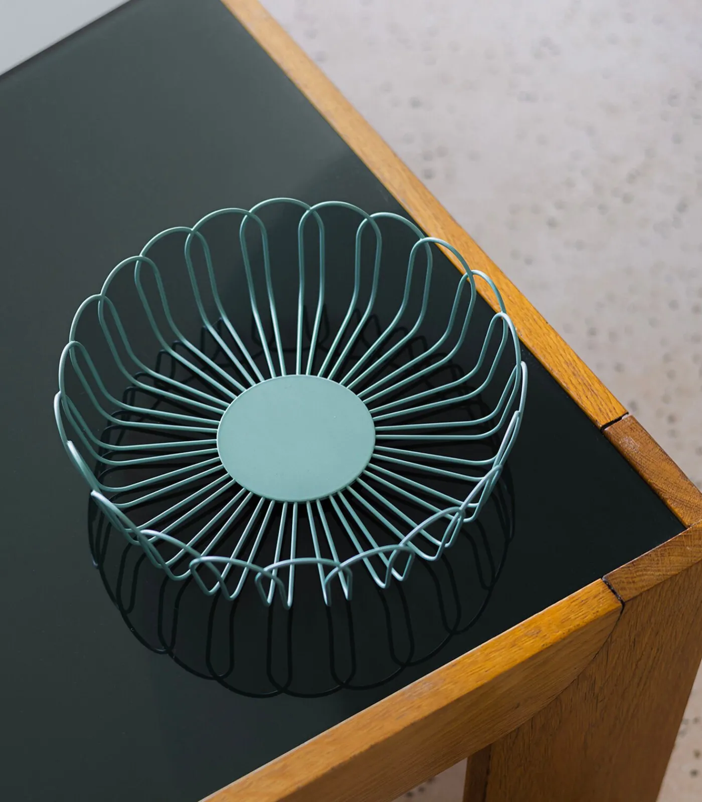 ONA Draadmand 26,5xH7,5cm groen Flores