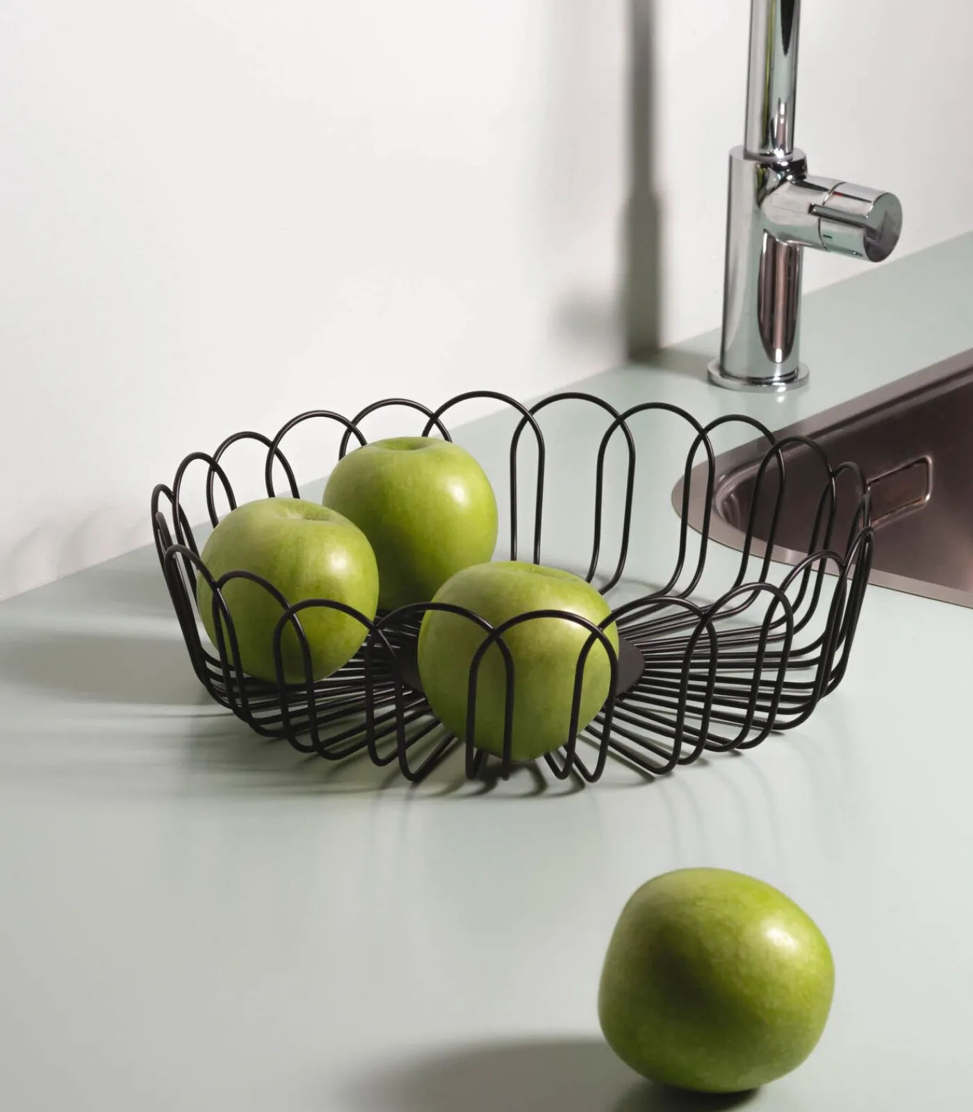 Online Draadmand 26,5xH7,5cm zwart Flores Keukenaccessoires