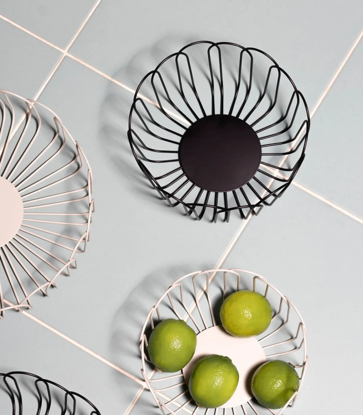 ONA Draadmand 19xH10cm zwart Flores