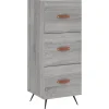 Sale Dressoir 34,5x34x90 cm bewerkt hout grijs sonoma eikenkleurig Meubels