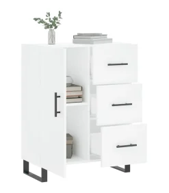 vidaXL Dressoir 69,5x34x90 cm bewerkt hout wit