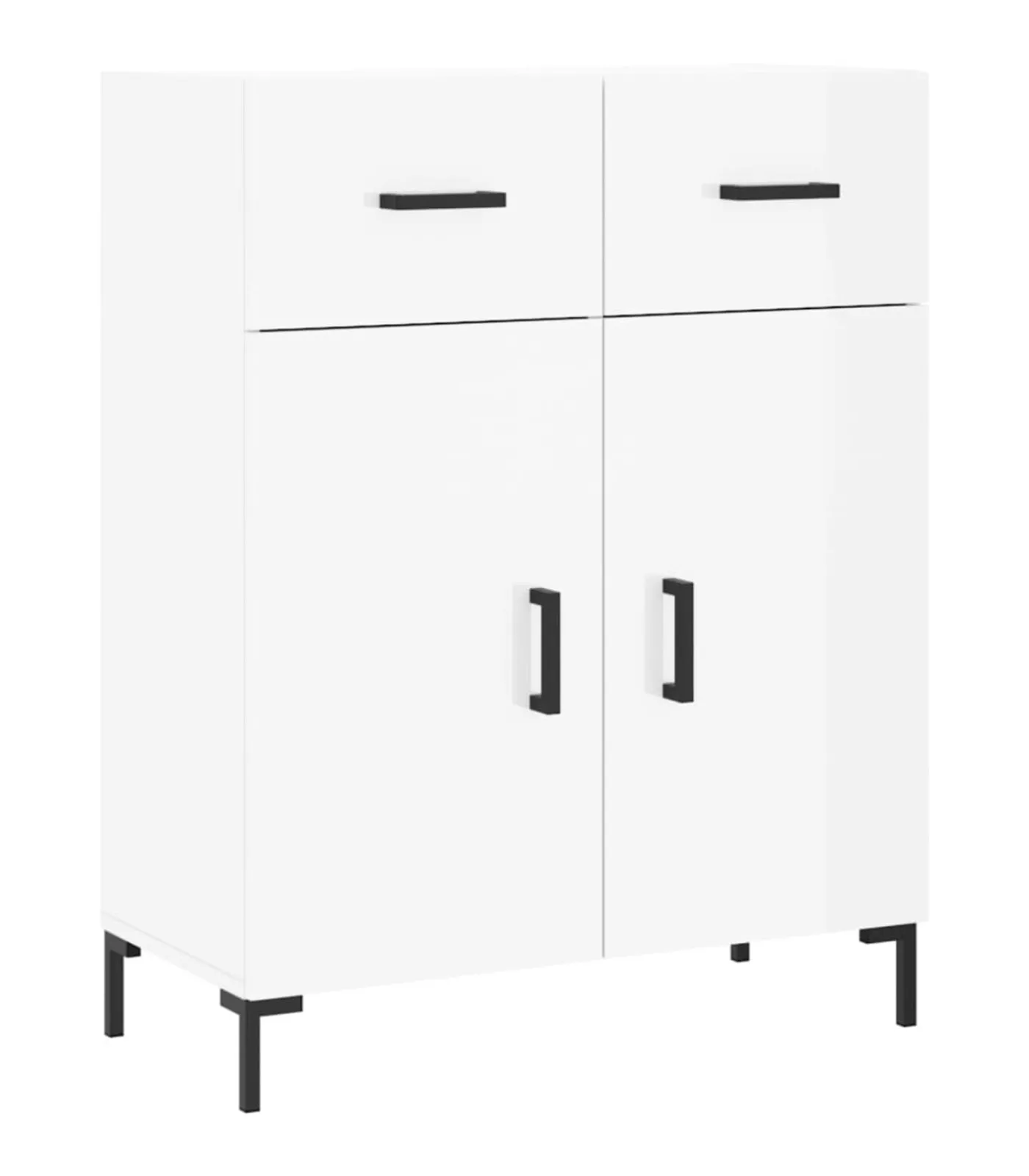 New Dressoir 69,5x34x90 cm bewerkt hout hoogglans wit Meubels