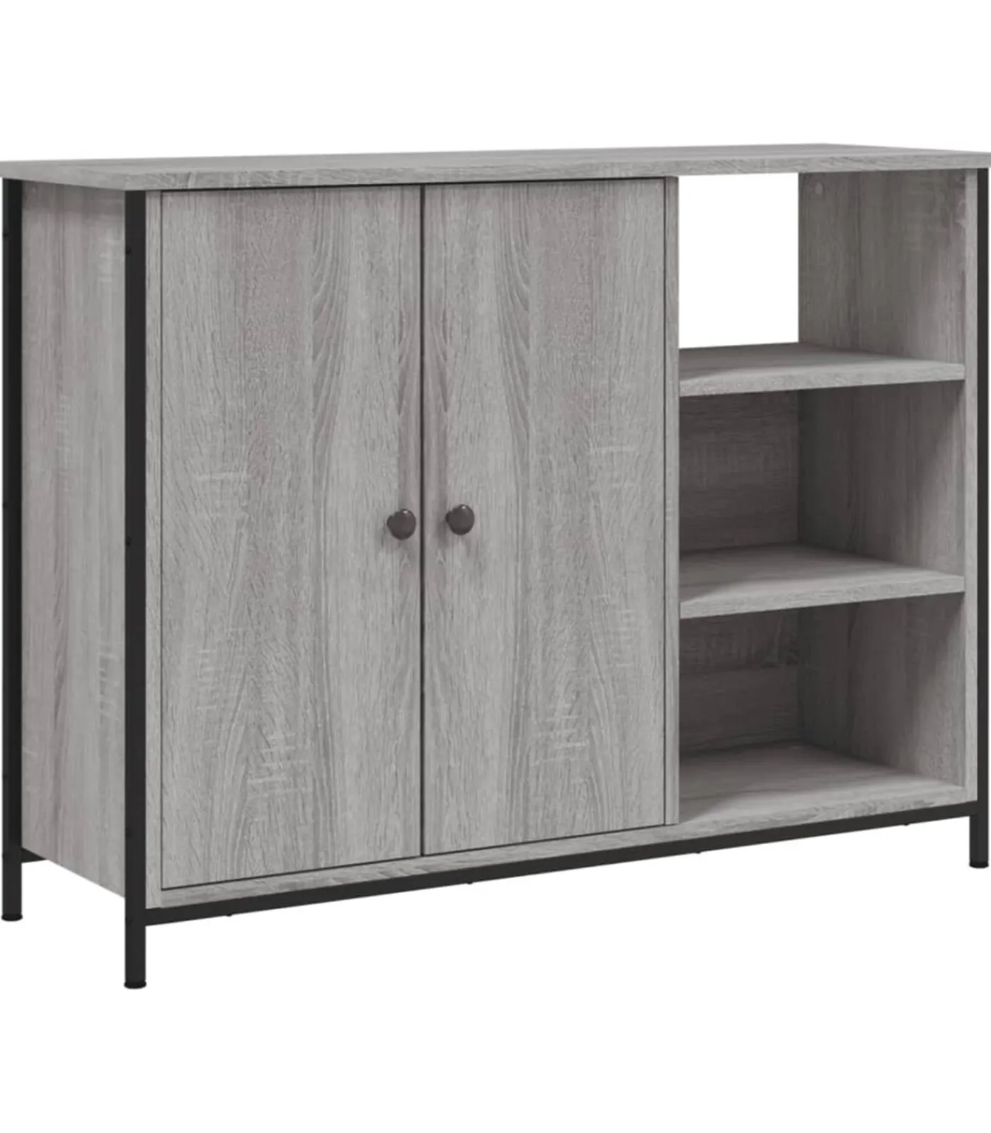 Outlet Dressoir 100x33x75 cm bewerkt hout grijs sonoma Meubels