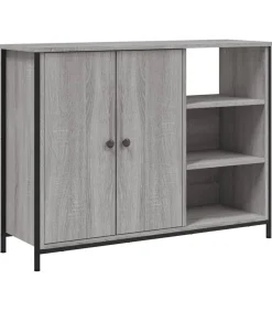 Outlet Dressoir 100x33x75 cm bewerkt hout grijs sonoma Meubels