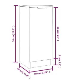 Sale Dressoir 30x30x70 cm bewerkt hout bruin eikenkleur Meubels