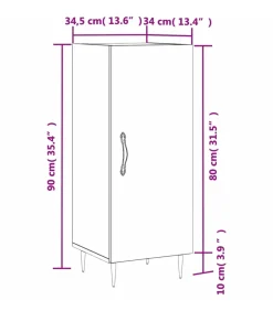 Sale Dressoir 34,5x34x90 cm bewerkt hout gerookt eiken Meubels