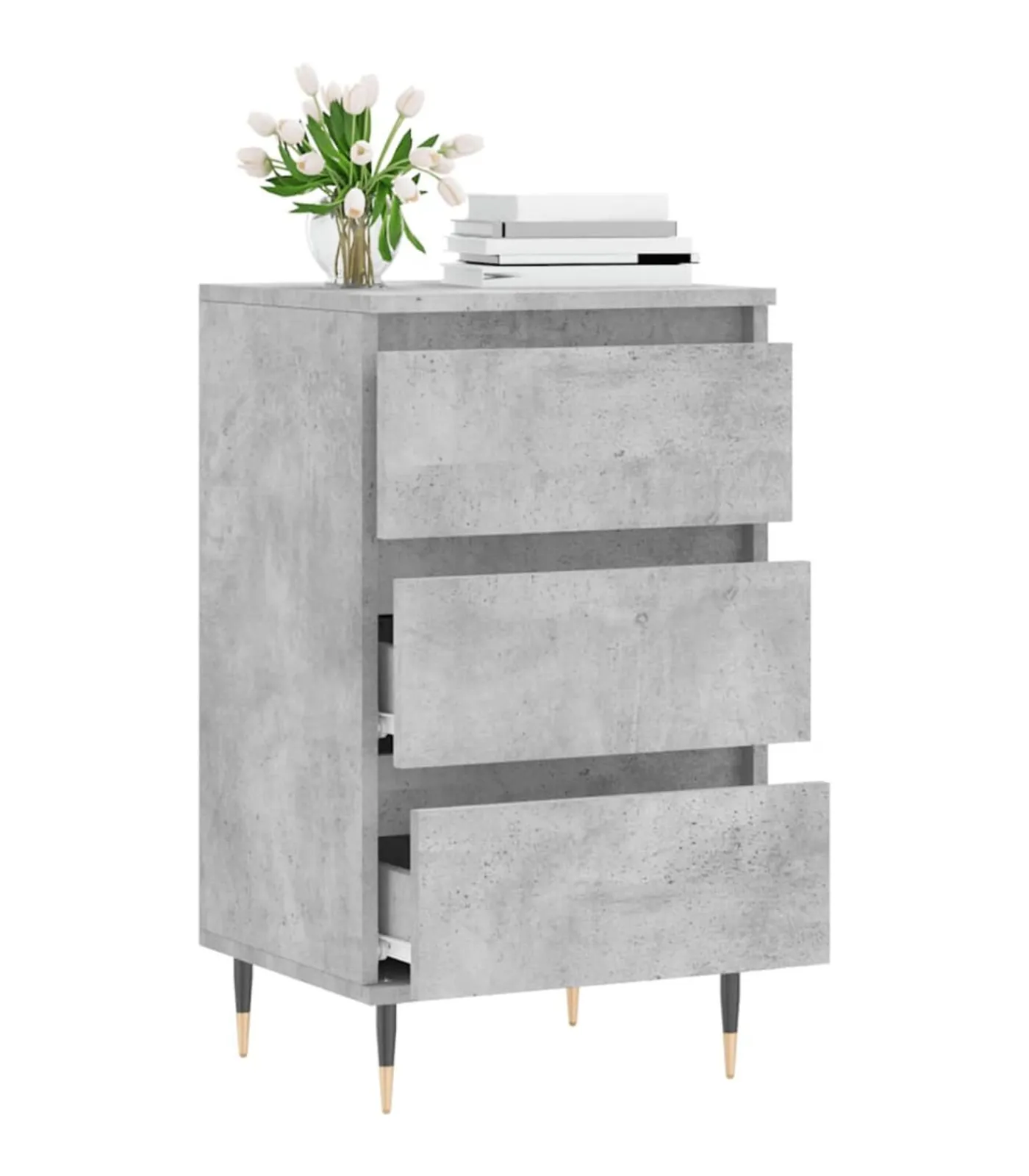 vidaXL Dressoir 40x35x70 cm bewerkt hout betongrijs