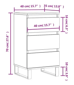 vidaXL Dressoir 40x35x70 cm bewerkt hout wit