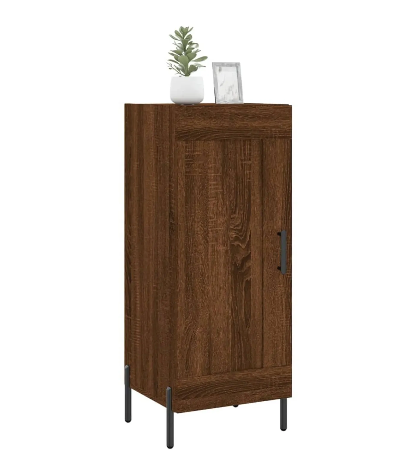 vidaXL Dressoir 34,5x34x90 cm bewerkt hout bruin eikenkleur