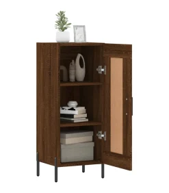vidaXL Dressoir 34,5x34x90 cm bewerkt hout bruin eikenkleur