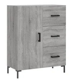 vidaXL Dressoir 69,5x34x90 cm bewerkt hout grijs sonoma eikenkleurig
