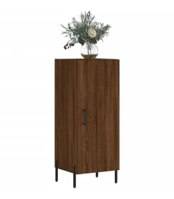 vidaXL Dressoir 34,5x34x90 cm bewerkt hout bruin eikenkleur