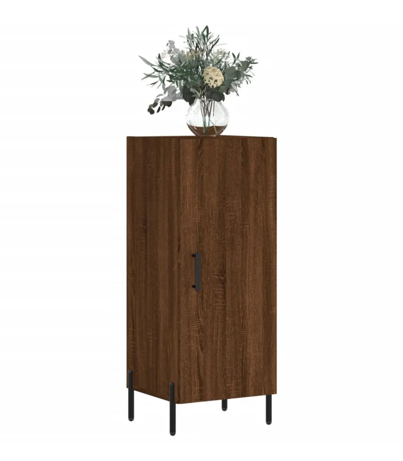 vidaXL Dressoir 34,5x34x90 cm bewerkt hout bruin eikenkleur