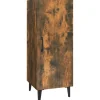 vidaXL Dressoir 34,5x34x90 cm bewerkt hout gerookt eikenkleurig