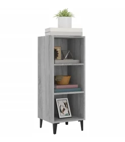 vidaXL Dressoir 34,5x32,5x90 cm bewerkt hout grijs sonoma eikenkleurig