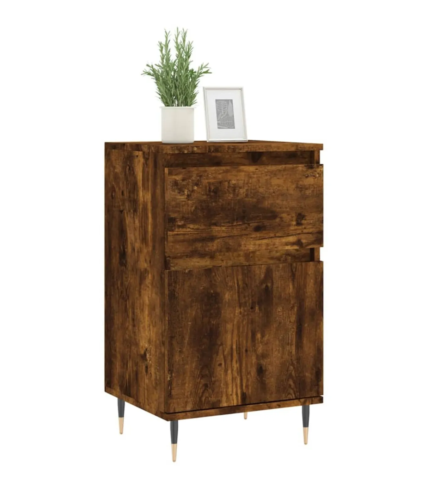 Best Dressoir 40x35x70 cm bewerkt hout gerookt eikenkleurig Meubels