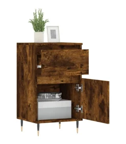 Best Dressoir 40x35x70 cm bewerkt hout gerookt eikenkleurig Meubels