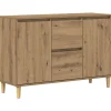 vidaXL Dressoir 102x35x70 cm bewerkt hout artisanaal eikenkleurig