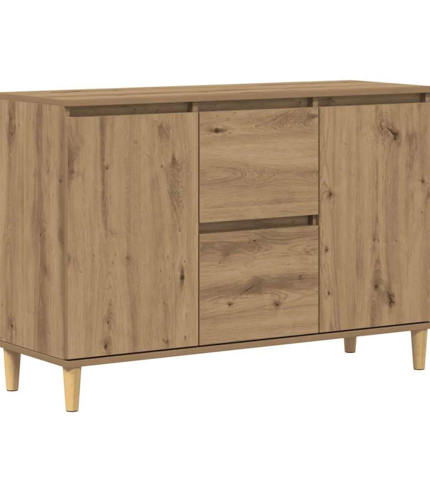 vidaXL Dressoir 102x35x70 cm bewerkt hout artisanaal eikenkleurig