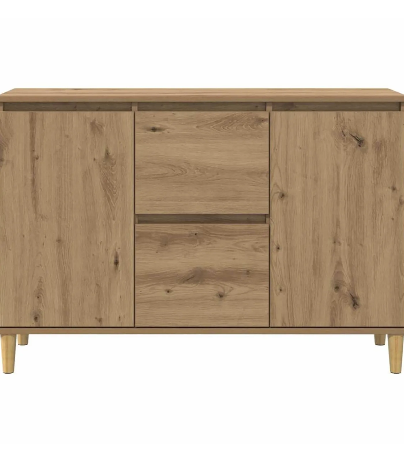 vidaXL Dressoir 102x35x70 cm bewerkt hout artisanaal eikenkleurig