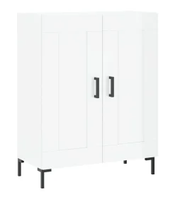 vidaXL Dressoir 69,5x34x90 cm bewerkt hout hoogglans wit