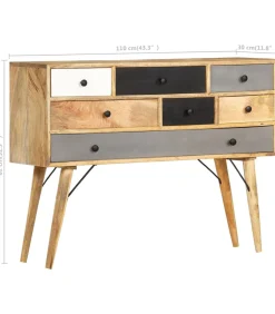 vidaXL Dressoir 110x30x82 cm massief mangohout