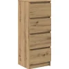 vidaXL Dressoir 37,5x35x99 cm spaanplaat ambachtelijk eikenkleurig