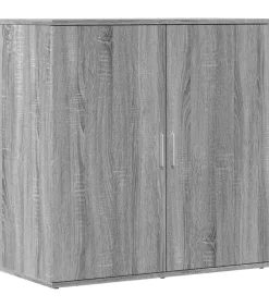 vidaXL Dressoirs 2 st 79x38x80 cm bewerkt hout grijs sonoma eikenkleur