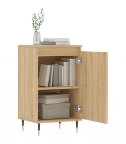 vidaXL Dressoirs 2 st 40x35x70 cm bewerkt hout sonoma eikenkleurig