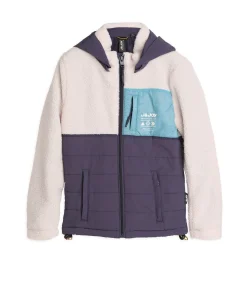 Outlet Driekleurige jongens polarfleece met capuchon Kinderen Jassen