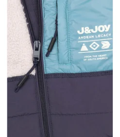 Outlet Driekleurige jongens polarfleece met capuchon Kinderen Jassen