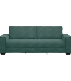 vidaXL Driezitsbank 180 cm fluweel donkergroen