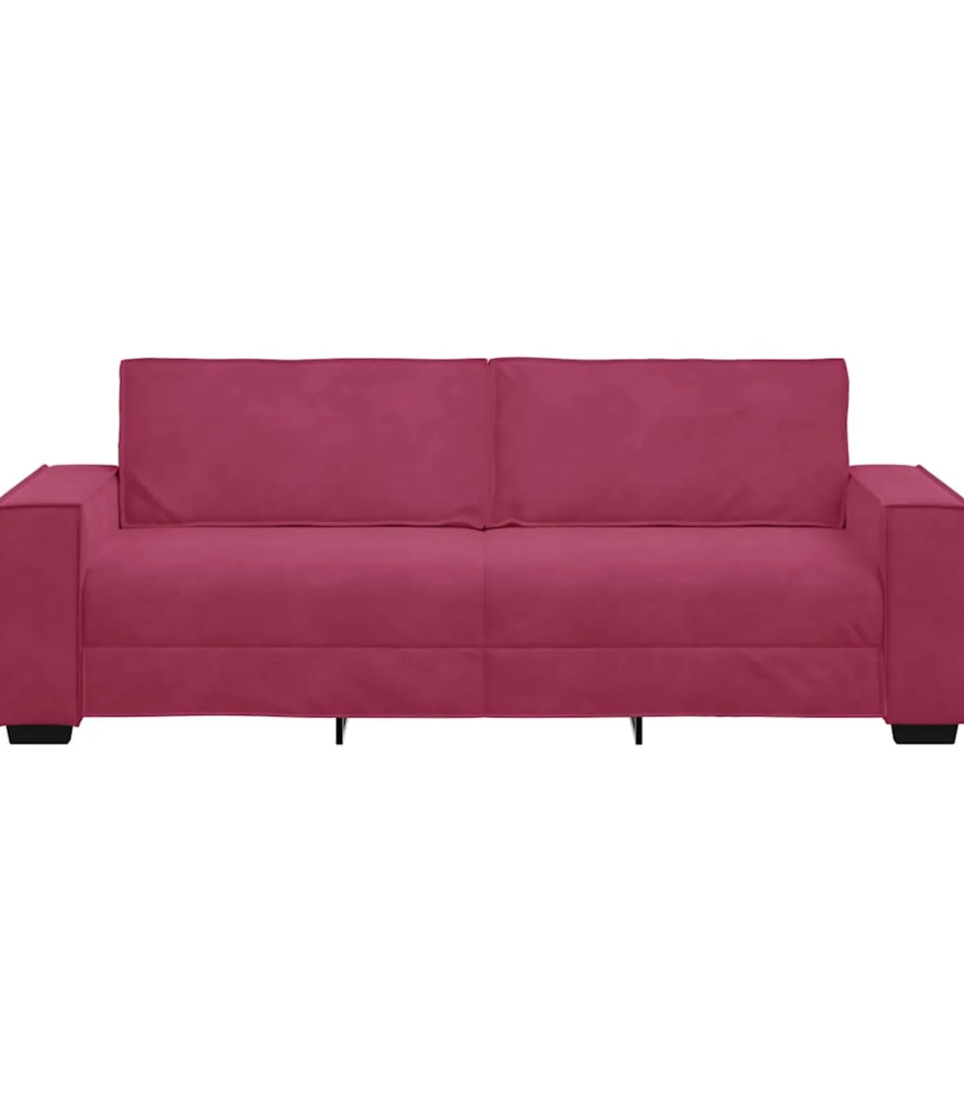 Best Driezitsbank 180 cm fluweel wijnrood Zetels