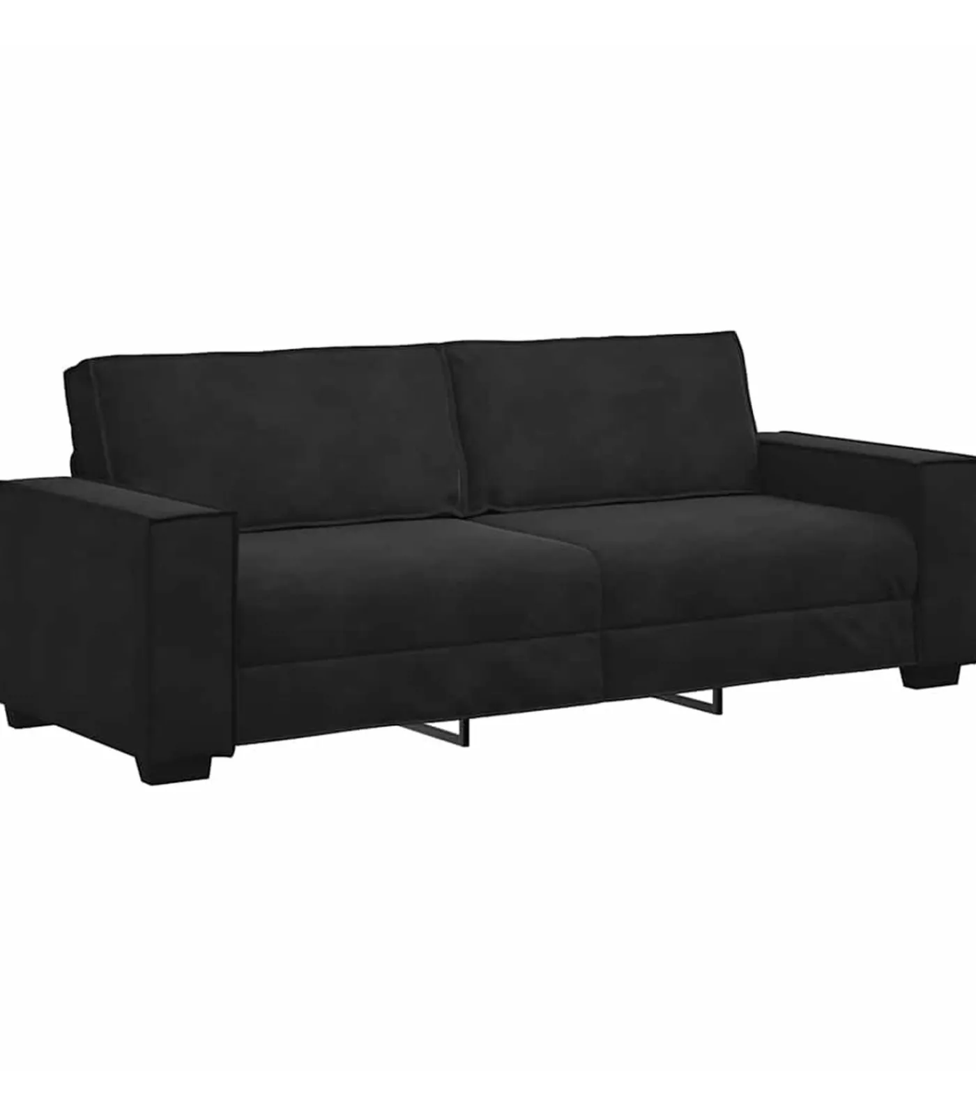 vidaXL Driezitsbank 180 cm fluweel zwart