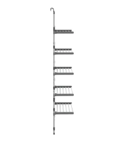 vidaXL Droogrek 5-laags hangend aluminium