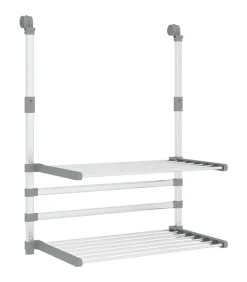 vidaXL Droogrek voor balkon 54x25x42 cm aluminium