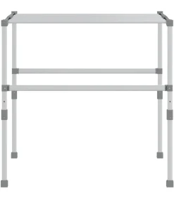 vidaXL Droogrek 83x(50-55)x(40-85) cm aluminium