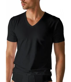 Heren Mey Dry Cotton V-Hals Zwart