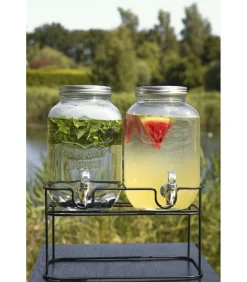 Cookinglife Dubbele Drankdispenser - met houder - 2 x 4 liter