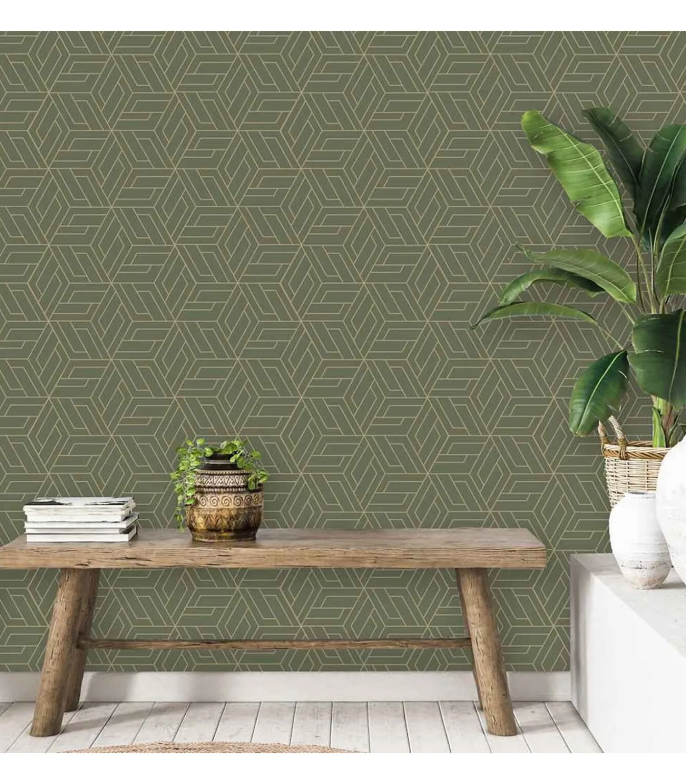 DUTCH WALLCOVERINGS Behang Cobra Groen