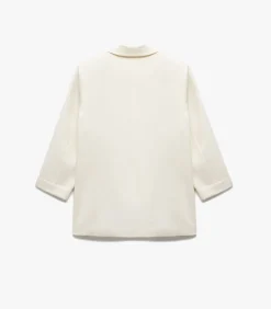 New Ecru Blazer Lange Mouwen Kruisdetail Zakdetail DAMES Jassen